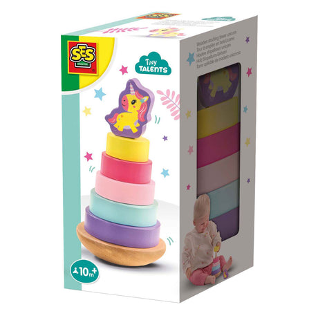 Ses creative ses wooden stacking tower unicorn