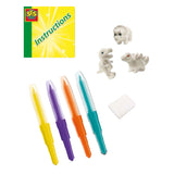 Ses creative 14295 Blow Stëfter - Dinosaurier - Kreativ Handwierksset fir Kanner ab 5 Joer - Dekoréiert Dinosaurier mat Schlagstifter - wäschbar a wiederverwendbar - perfekt fir Dino-Liebhaber