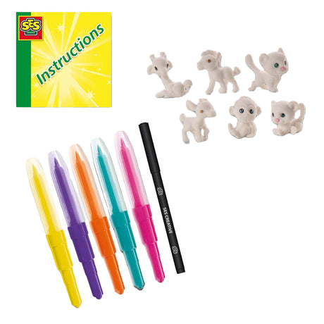Ses creative Ses blow airbrush pens - safari animals, 6 pcs.