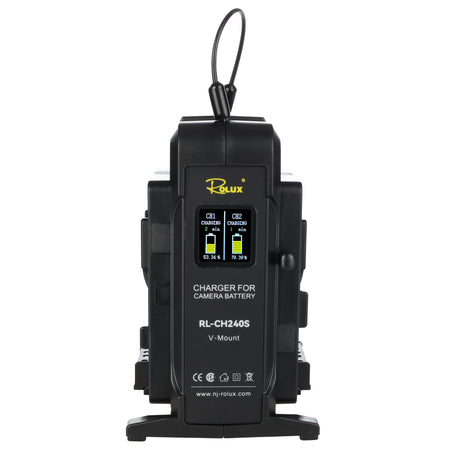 Rolux dual quick charger rl-ch240s for V-mount battery