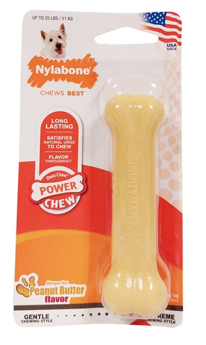 Nylabone Dura chew pindakaas voor harde bijters hypoallergeen