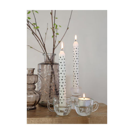 Ideas 4 seasons candle holder coffee clear ø8xh5cm