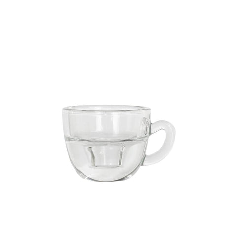 Ideas 4 seasons candle holder coffee clear ø8xh5cm