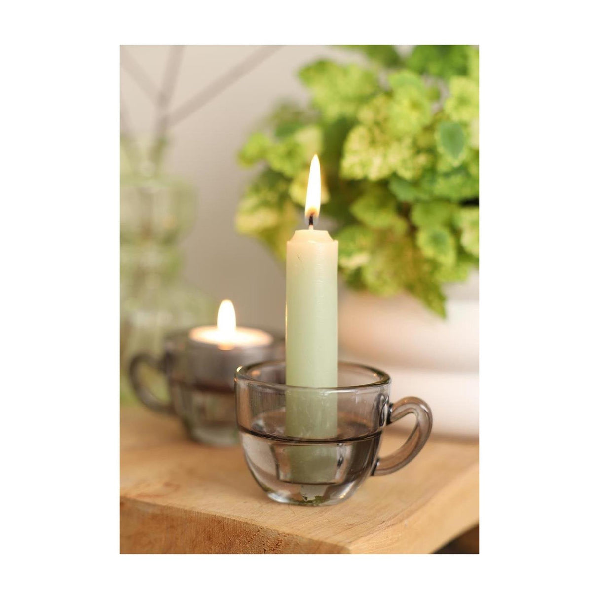 Ideas 4 seasons candle holder coffee gray ø8xh5cm