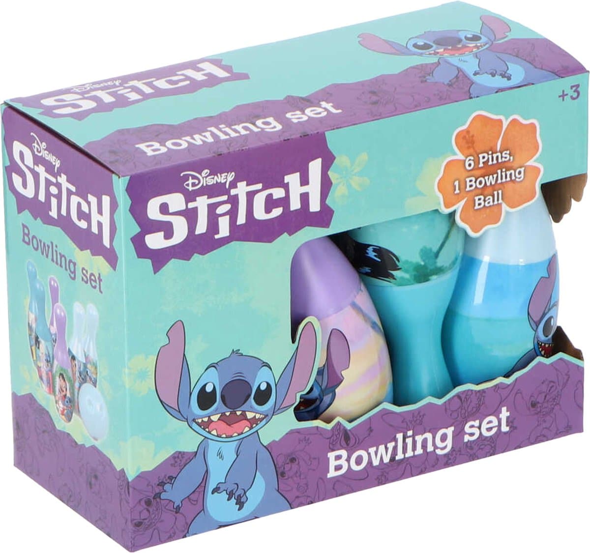 Set di bowling Jonotoys Stitch, 7dlg.