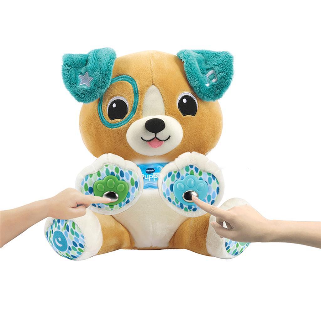 Vtech embrasse mon chiot interactif turquoise brune en peluche