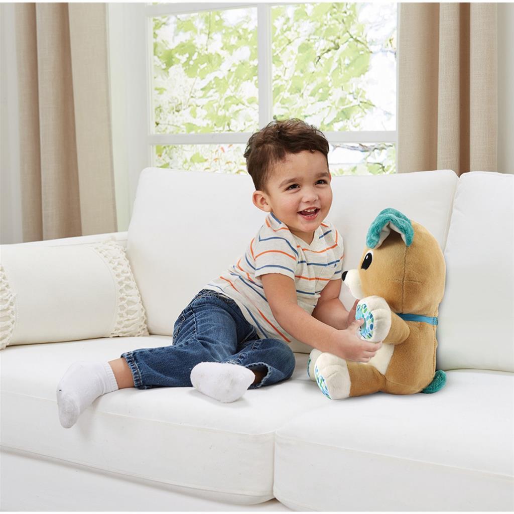 Vtech embrasse mon chiot interactif turquoise brune en peluche