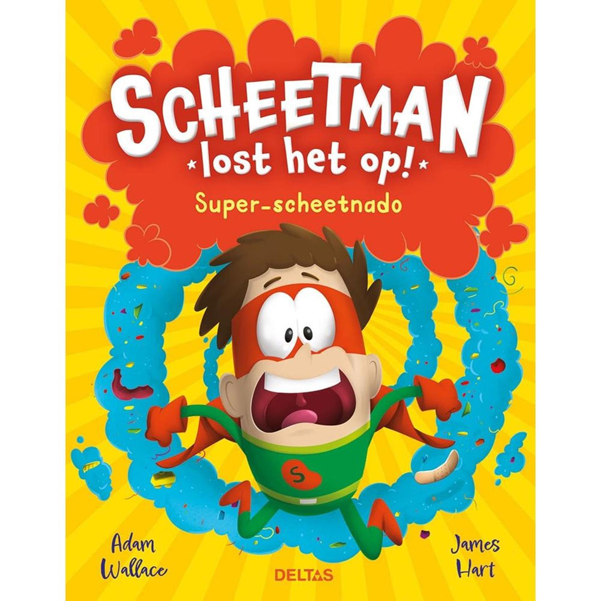 Delta's fartman solves it! super-fartnado children's book