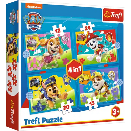 Oku paw patrol 4 in 1 puzzle 12-15-20 and 24 pieces