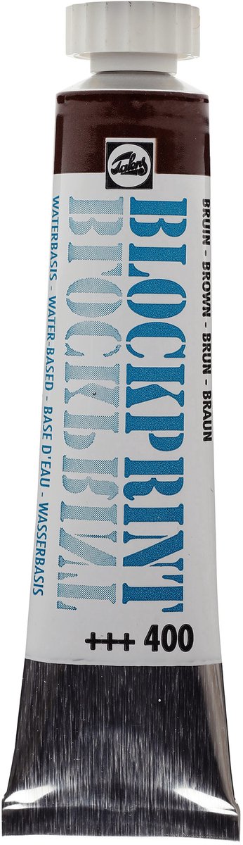 Talens blokktrykkrør 20ml brun 400