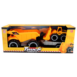 No fire construction vehicles set with friction