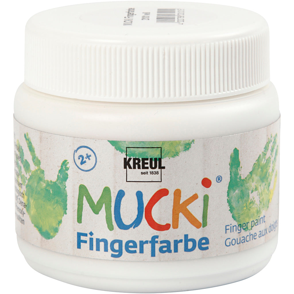 Creativ Company Mucki finger paint white, 150ml