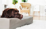 Bia Bed Artificial Leather Cover Dog Basket Taupe