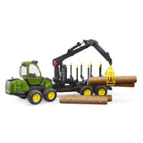 Bruder tractor John Deere 1210e with tree trunk grab