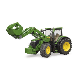 Bruder John Deere 7R 350 z modelem pojazdu z ładowaczem czołowym (03151)