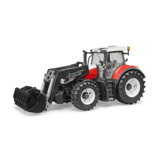 Trator Bruder Steyr 6300 Terrus CVT com carregador frontal - escala 1:16 - 45cm - 3181