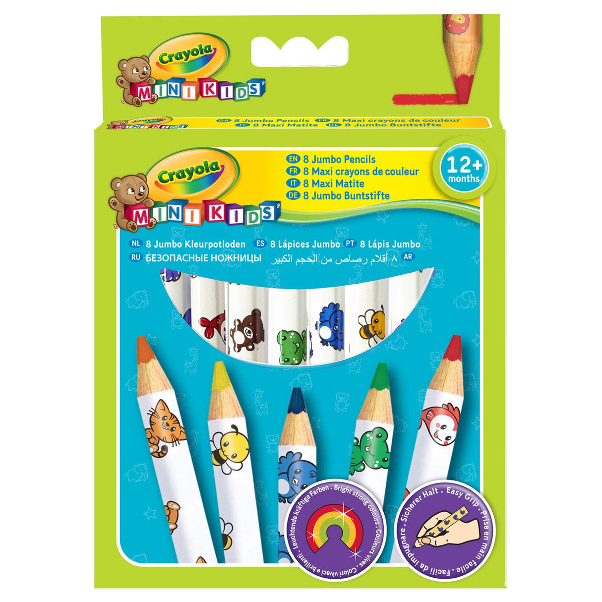 Crayola Mini Kids - Tykke fargede blyanter, 8.