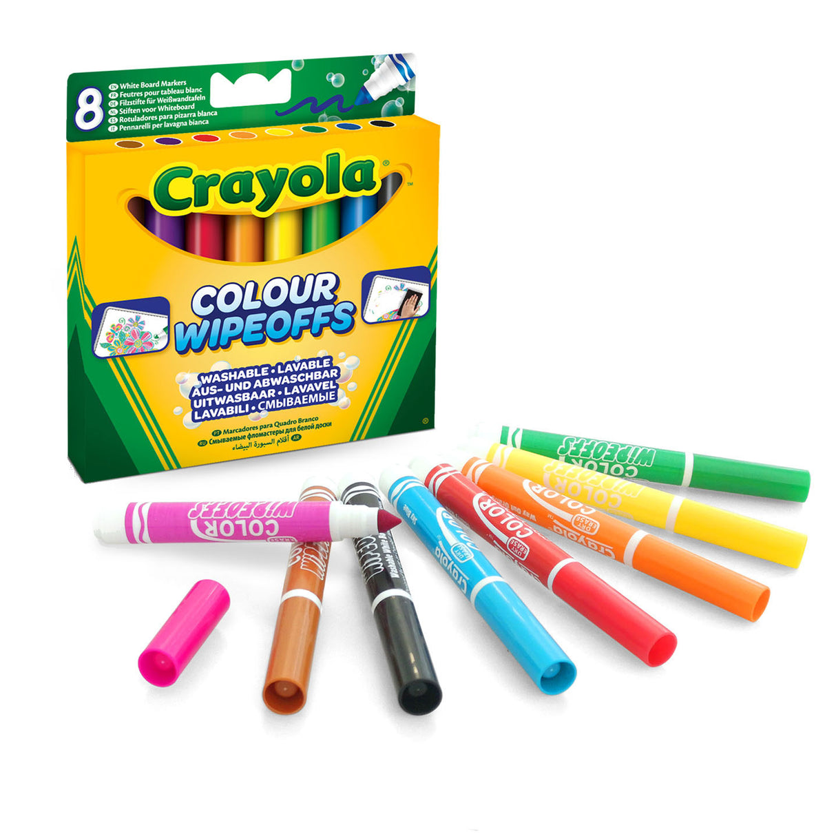 Crayola Color Wipeoff Markers Whiteboard, 8st.