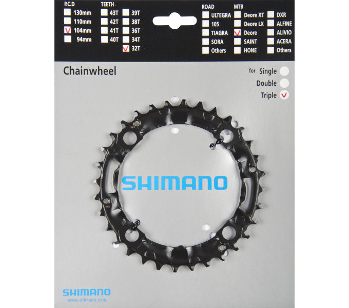 Shimano Kettingblad 44T Deore FC-M480 zwart