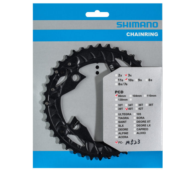 Shimano - Chain top 40T FC -MT500 FC -M523 for chain protector (An) 10 speed - Black