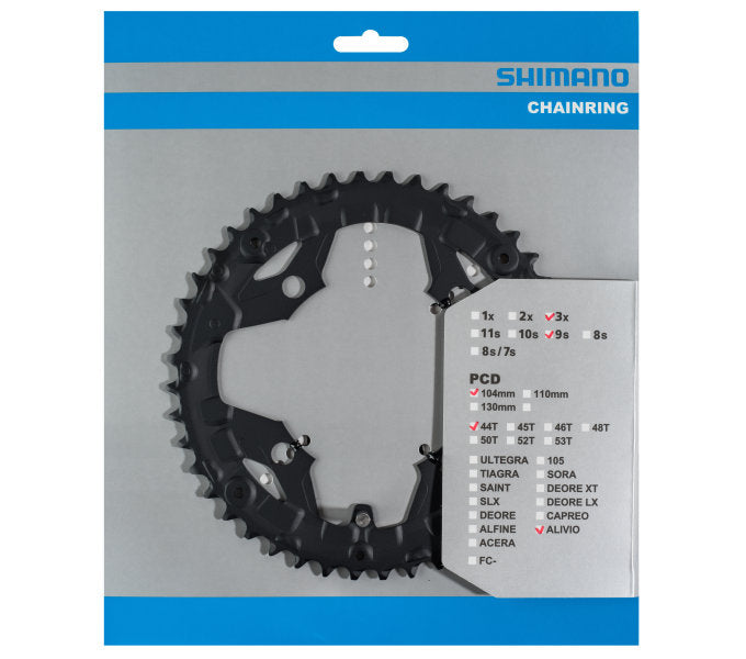 Shimano Kettingblad 44 tands Alivio FC-T4060 9 speed zwart