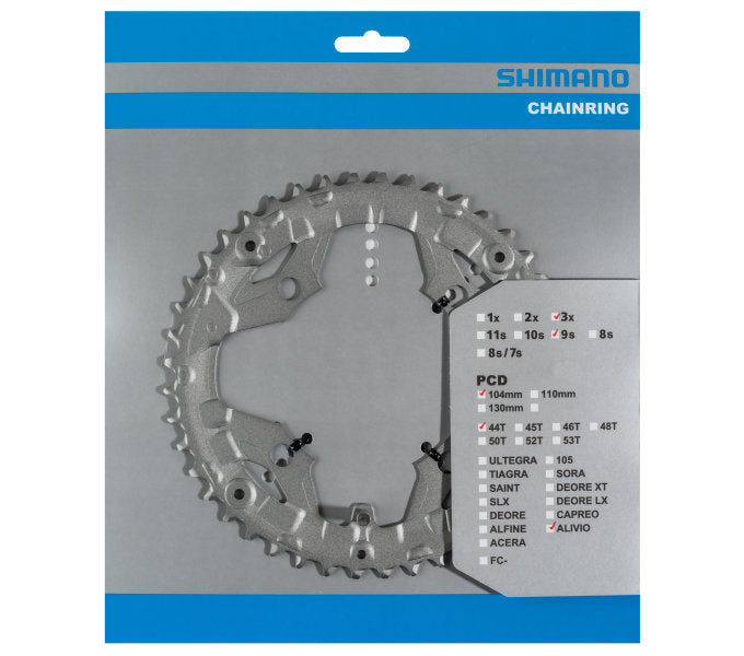 Shimano Chain Top 44T Alivio FC-T4060 9 velocità d'argento