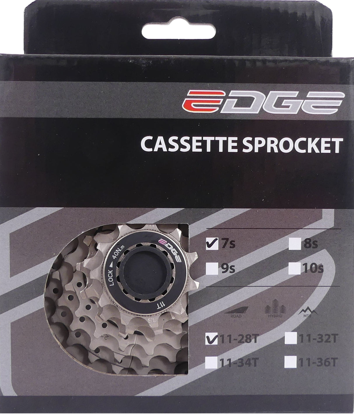 Cassette de borde 7 velocidad CS-M5007 11-28T Plata