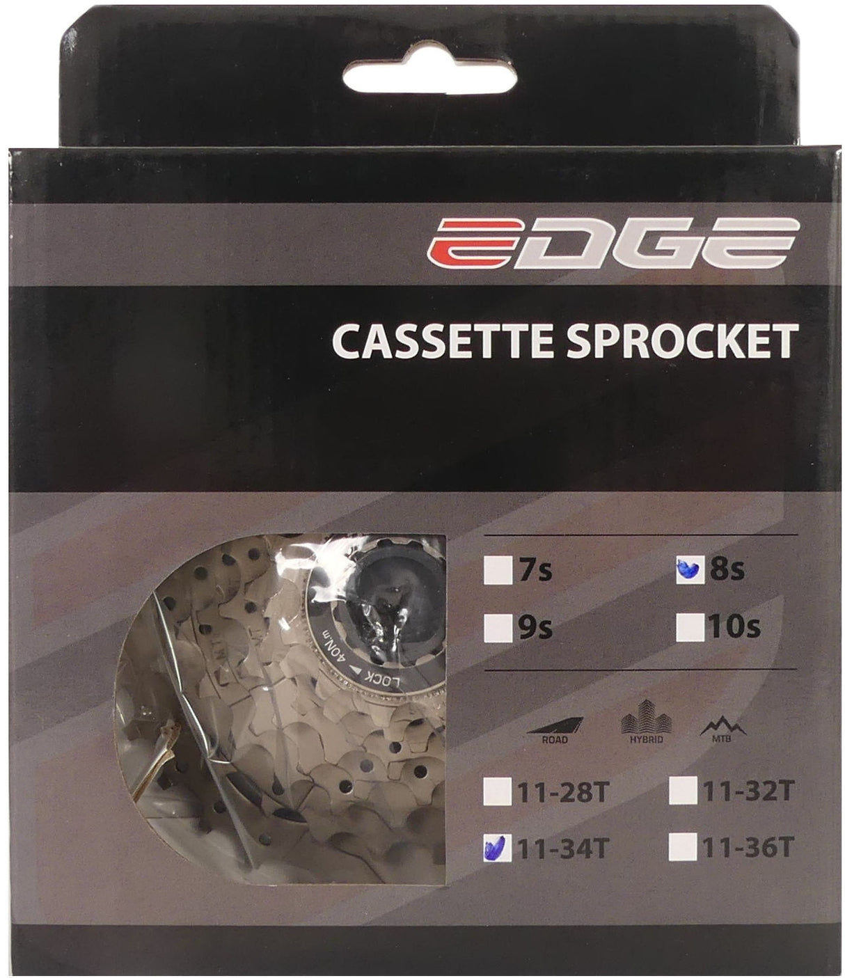 Edge Cassette 8 Speed ​​CS-M5008 11-34T Silver