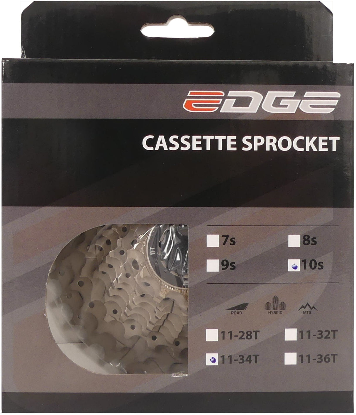 Edge kaseta 10 hitrost CS-M6010 11-34t srebro