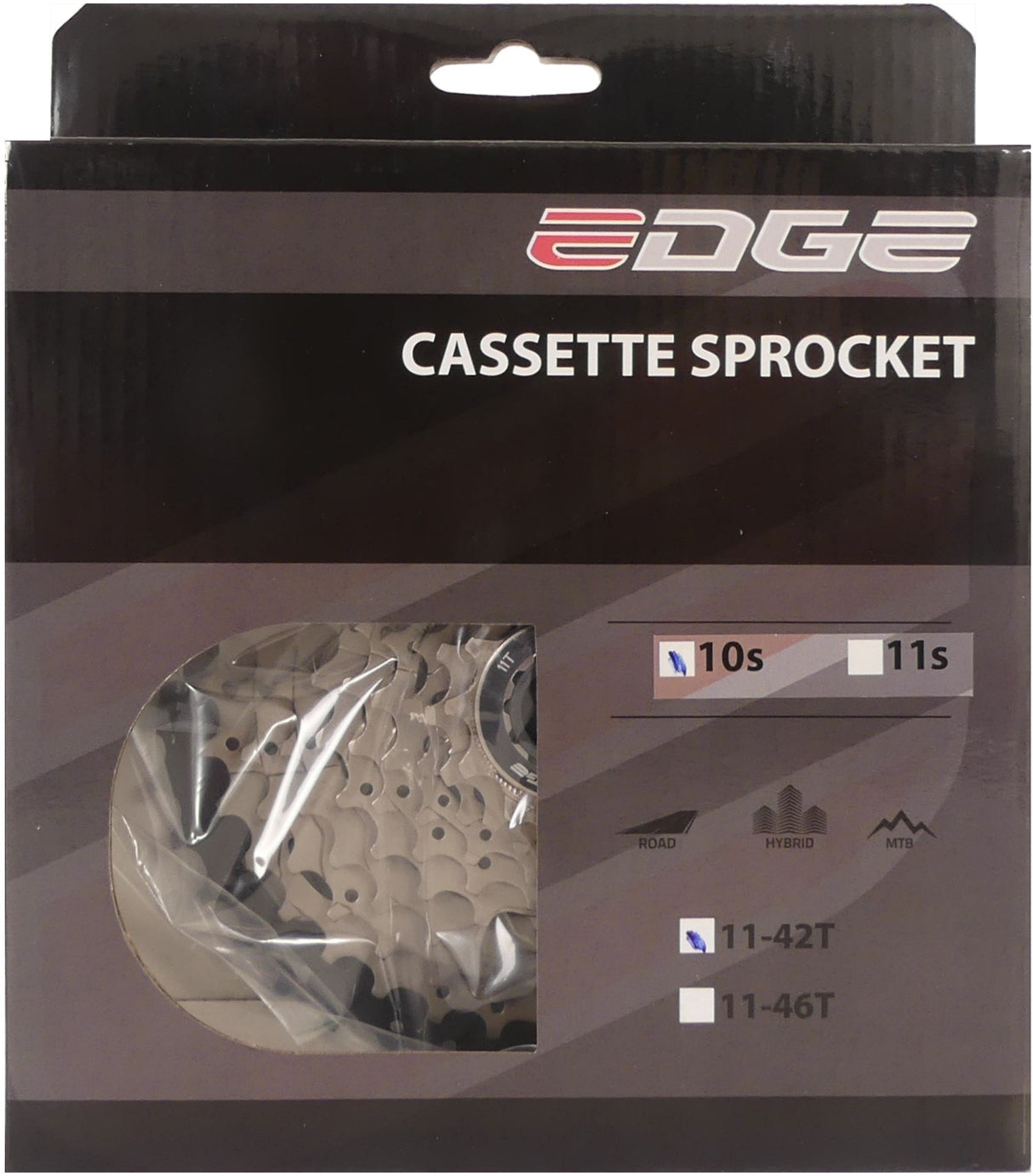 Edge Cassette 10 Speed ​​CS-M6010 11-42T Silver Black