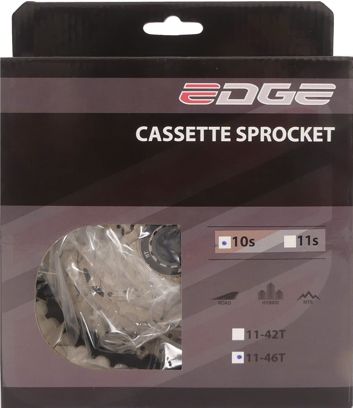 Edge Cassette 10 Speed ​​CS-M6010 11-46T -Lös svart