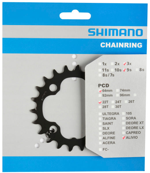 Shimano Kettingblad 22T Deore Fc-M590 Zwart