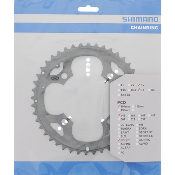 Łańcuch Shimano Top 44T Deore FC-M590 łańcuchowy krawędź srebra