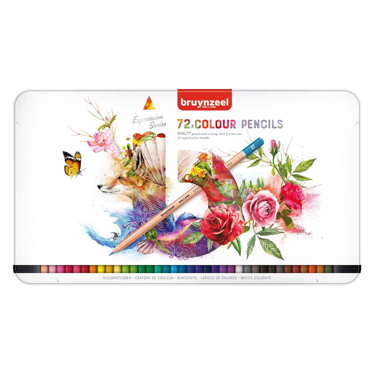 Crayons de couleur Bruynzeel expression boîte de 72
