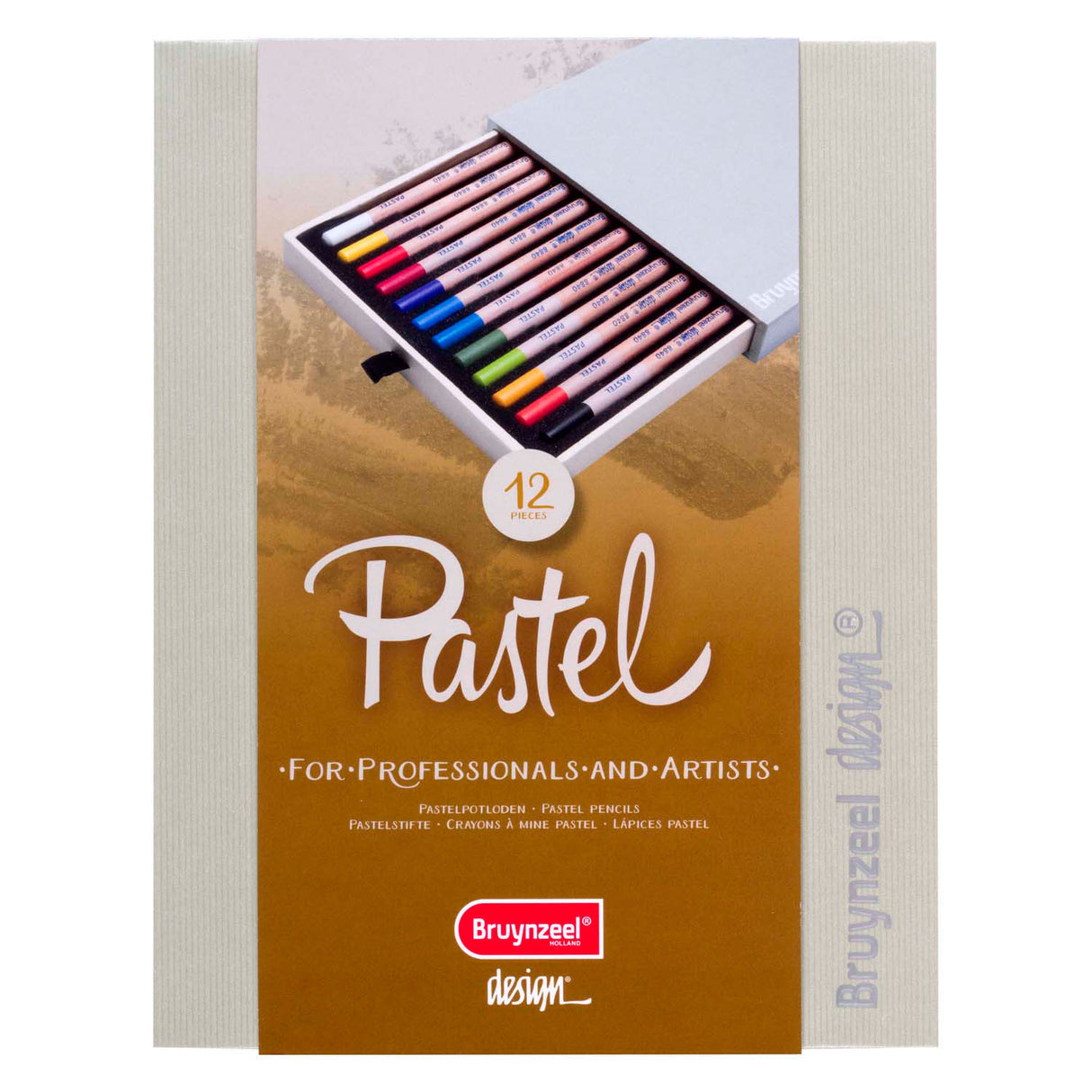 Pastell-Bleistiftbox im Bruynzeel-Design, 12 Farben