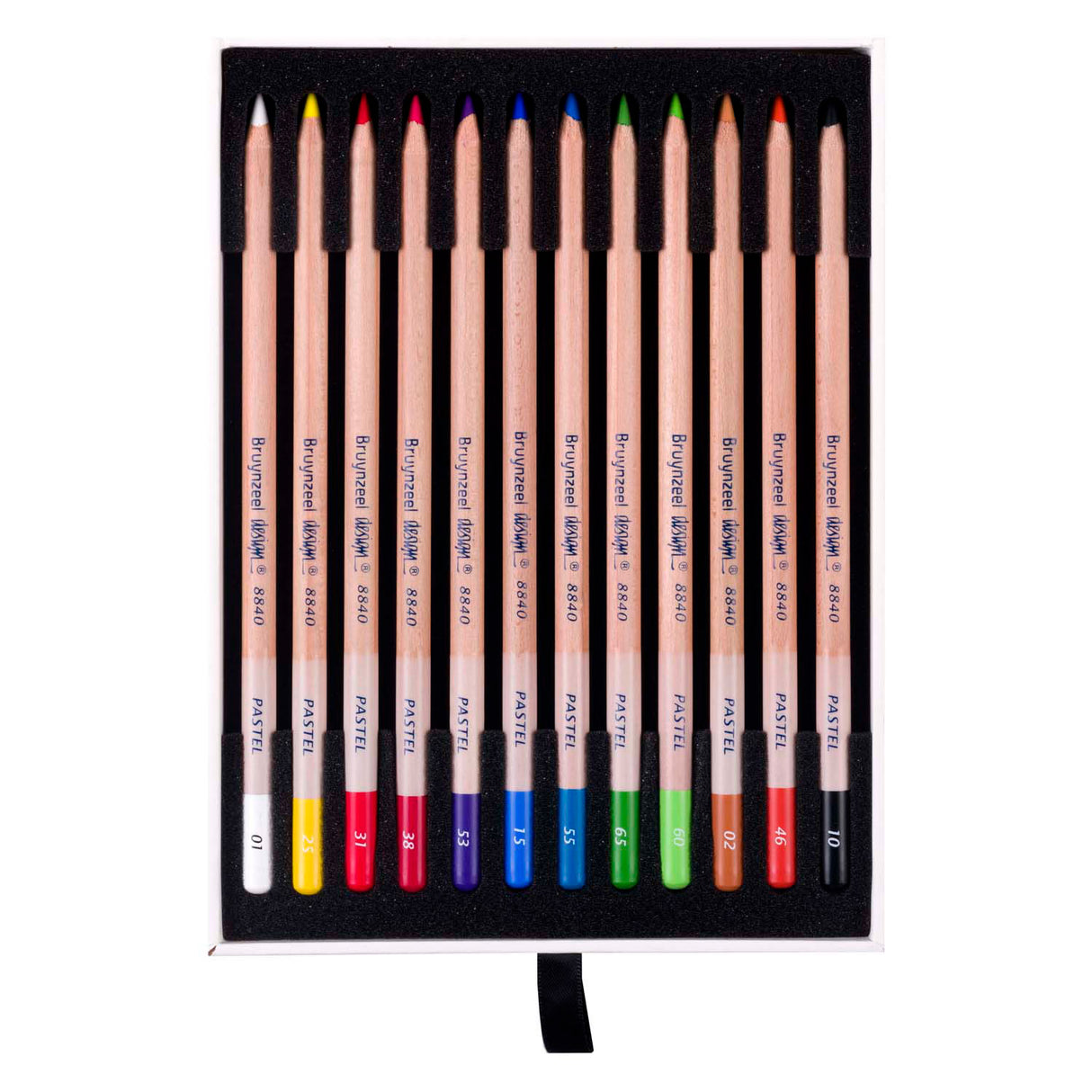 Pastell-Bleistiftbox im Bruynzeel-Design, 12 Farben