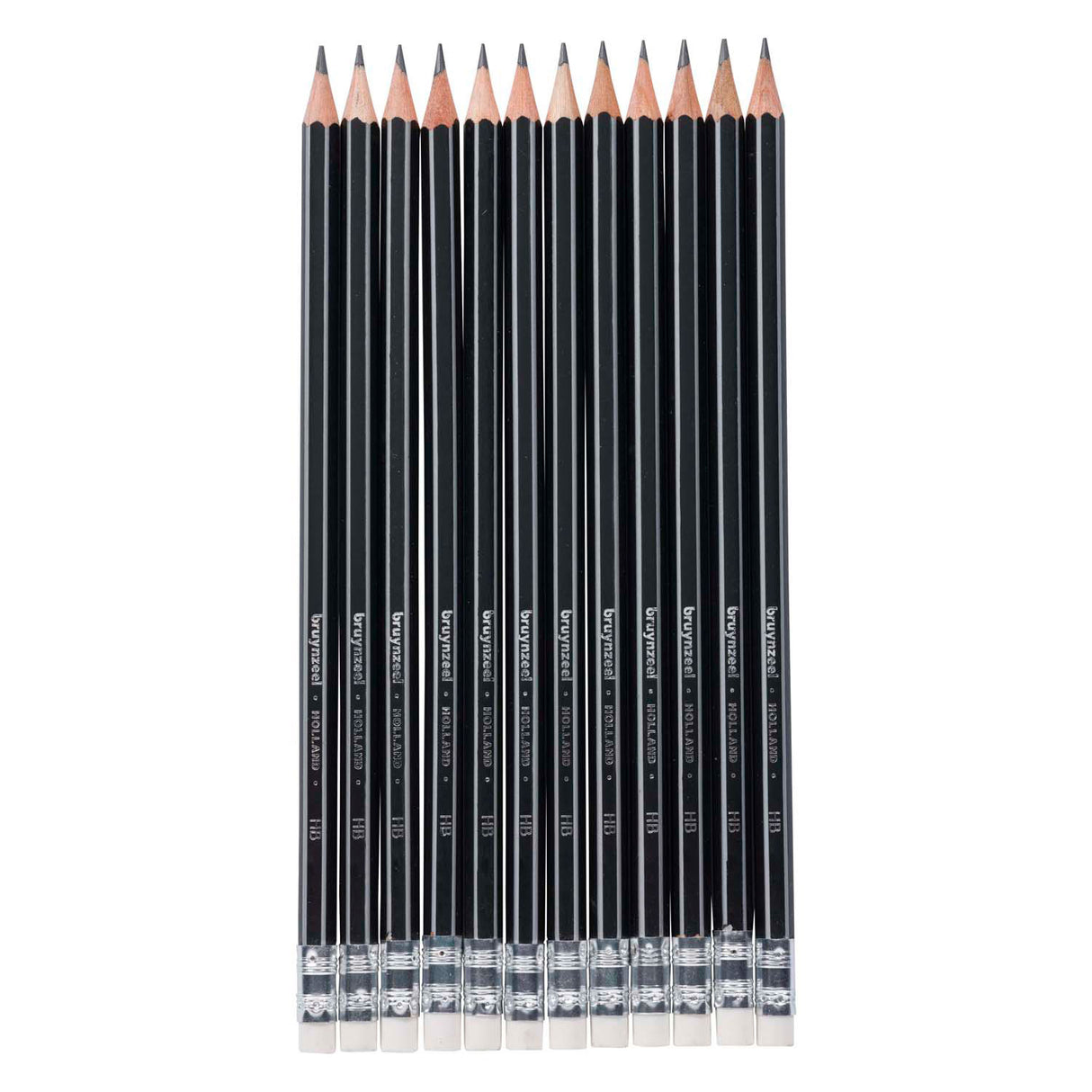 Bruynzeel teens hb graphite pencil with eraser tip set 12