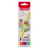 Bruynzeel Fineliner-Set Neon 6 Farben