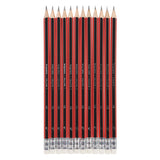 Bruynzeel hb black-red and eraser graphite pencil