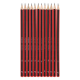 Bruynzeel hb graphite pencil black red