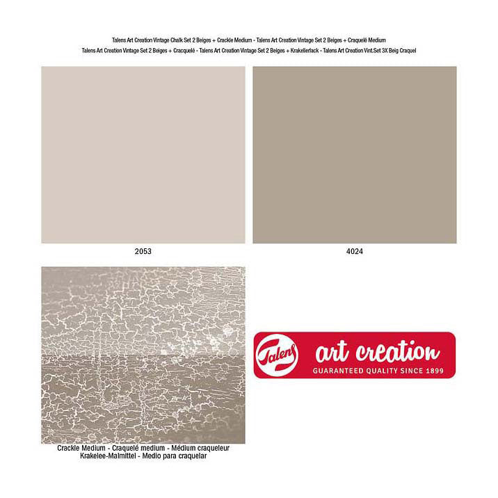 Talens art Creation vintage set 2 beiges y craquelado
