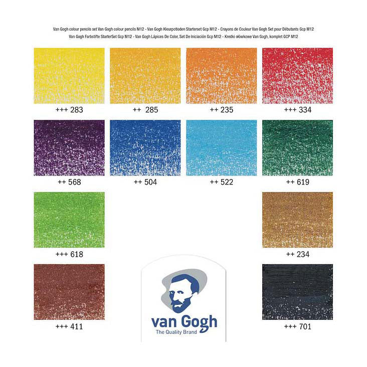Bruynzeel van gogh colored pencils starter set with 12 colors