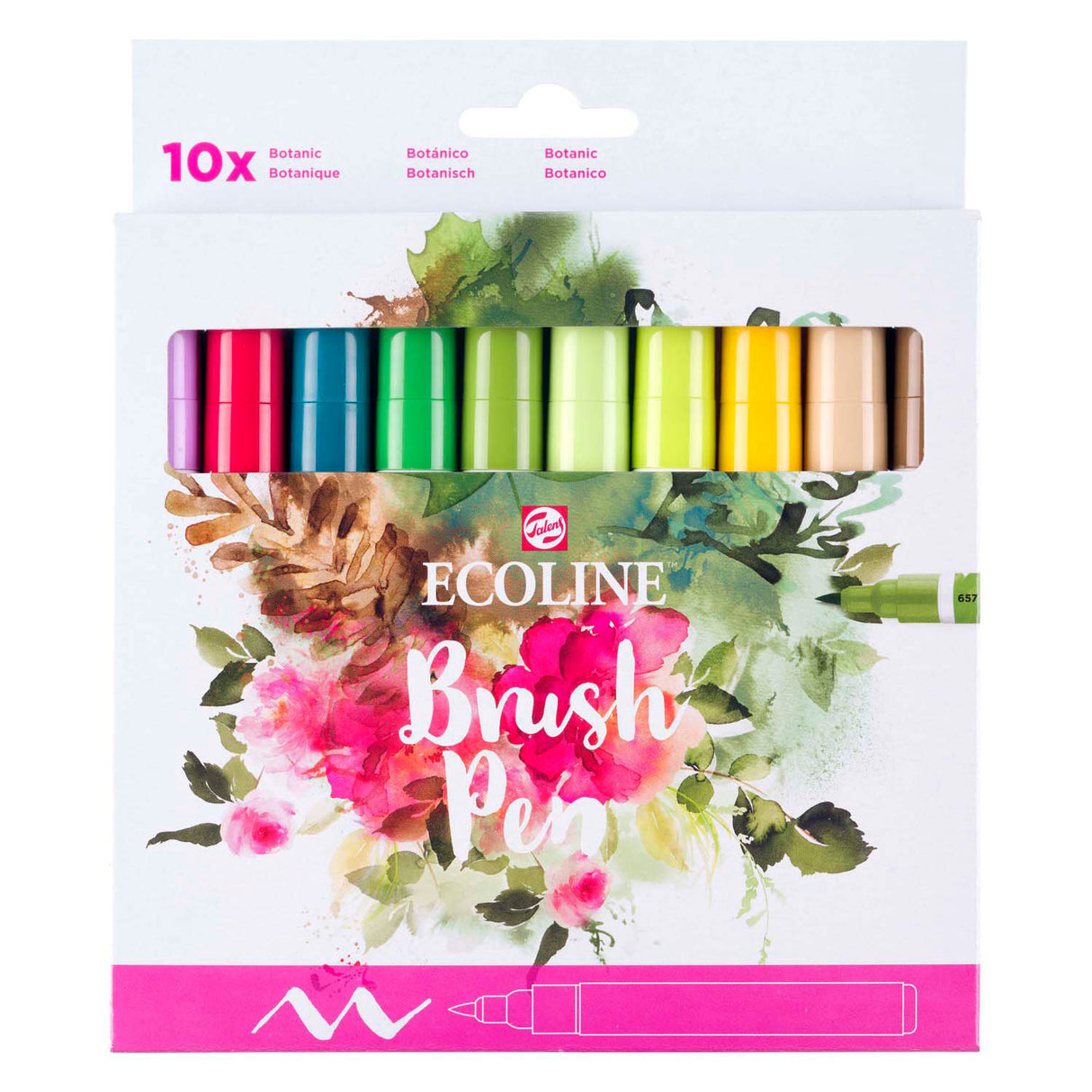 Bruynzeel ecoline set botaničnih čopičev, 10 barv