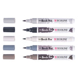 Ecoline brush pen set shadow, 5 colors
