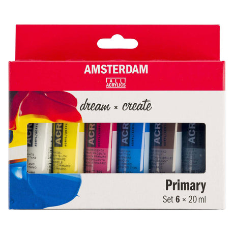 Bruynzeel amsterdam štandardná séria akrylových farieb primárna sada 20 ml, 6 ks.