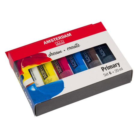 Bruynzeel amsterdam štandardná séria akrylových farieb primárna sada 20 ml, 6 ks.