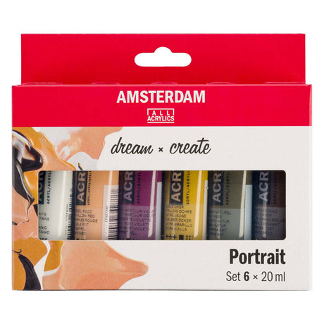 Bruynzeel Amsterdam Standard Serie Acrylfarben Portrait Set 20ml, 6 Stéck.