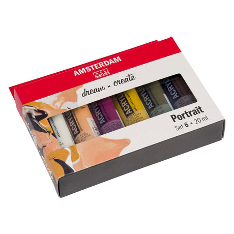 Bruynzeel Amsterdam Standard Serie Acrylfarben Portrait Set 20ml, 6 Stéck.