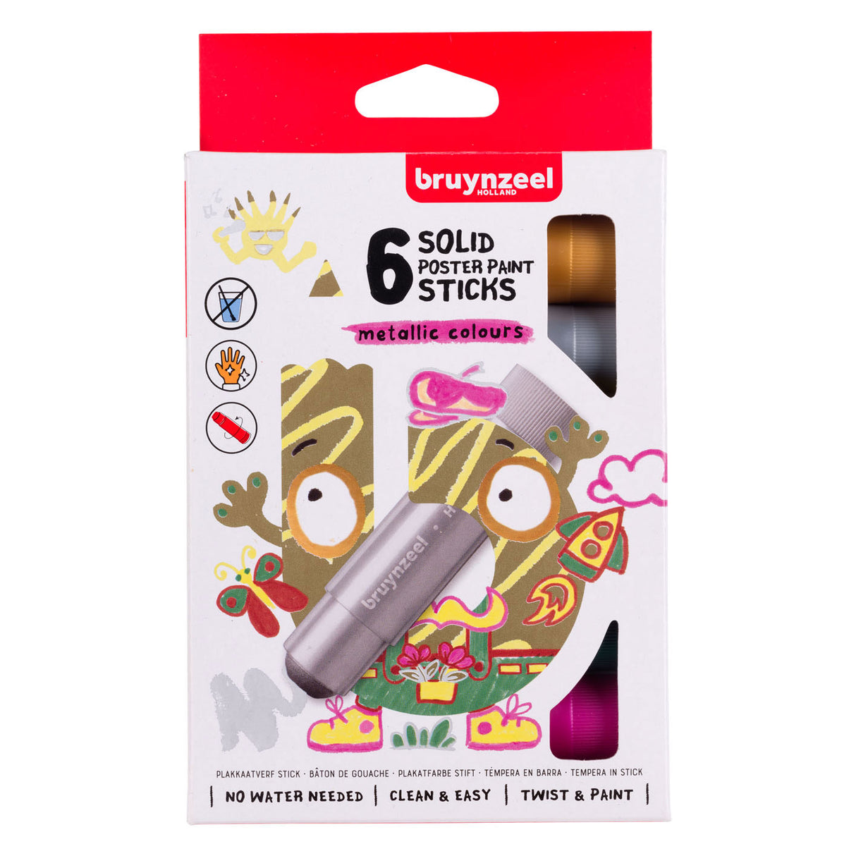 Bruynzeel Plakkaat Paint Stick Metallic, 6st.