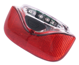 Gazelle Innergy Luz trasera - rojo, transparente, LED, 115x65 mm, batería de bicicleta, adecuada para gazelle Innergy E -Bikes